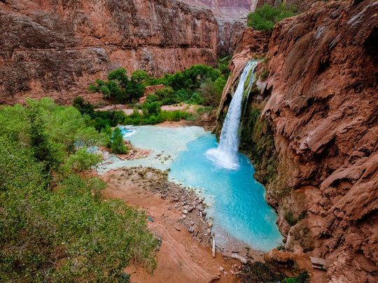Head West, to Beautiful Havasupai Falls.  But Plan Way Ahead!