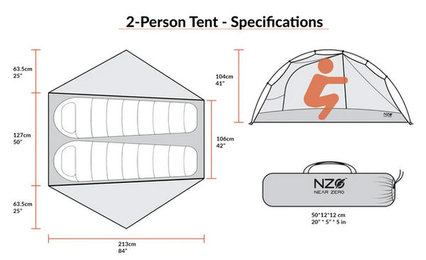 dimensions of a 2 person tent Rent Backpacking Tent (2 Person)